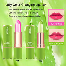Load image into Gallery viewer, 2 Packs Aloe Vera Lipstick , Kaynest Lips Moisturizer Long Lasting Nutritious Lip Balm Magic Temperature Color Change Lip Gloss (Set-A)