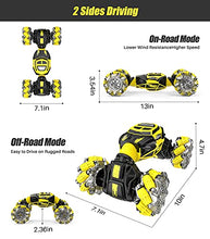 Load image into Gallery viewer, RC Stunt Car with Gesture Control, Remote Control Car Crawler, 4WD Transform On Road Off Road All Terrains, RC Monster, Eletric Toy Vehicle with 2 Rechargeable batteries for Boys Kids Teens Adults