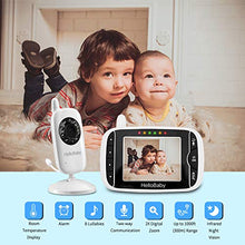 Load image into Gallery viewer, HelloBaby HB32 Wireless Video Baby Monitor with Digital Camera, 3.2 Inch Screen Night Vision Temperature Monitoring & 2 Way Talkback System UK Interface Plug, White