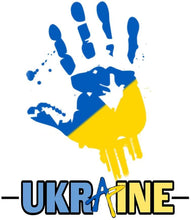 Load image into Gallery viewer, OWEISAUG 50pcs I Stand with Ukraine Sticker - Support Ukraine Bumper Sticker, Ukrainian Flag Colored Decal for Car or Truck Window or Bumper (A)