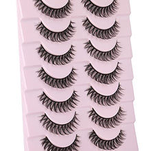 Load image into Gallery viewer, wiwoseo False Eyelashes Russian Strip Lashes Natural Wispy Fluffy Lashes 3D Effect Fake Eyelashes 10 Pairs Pack