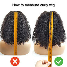 Load image into Gallery viewer, Bob Wigs Deep Wave Lace Front Wigs Human Hair Original Queen Brazilian 4X4 Human Hair Wigs for Black Women Deep Curly Lace Closure Wigs Natural Color 14Inch(35cm)
