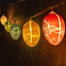 Load image into Gallery viewer, Eambrite Easter Egg Decorations Easter Themed Fairy Lights with 10 Colourful Eggs Powered by Battery Easter Decorations for Party Home Decor - Crystal Cable (7FT/2m)