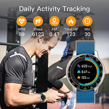 Load image into Gallery viewer, Smart Watch, Fitness Tracker Touch Screen, Smartwatch for Men Women Gifts Sleep Monitor Step/Calorie Counter Activity Tracker as Birthday Gifts for Men Women iOS, Android Compatible iPhone (blue)