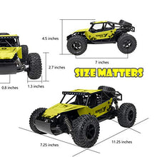 Load image into Gallery viewer, Tecnock RC Cars 1:16 Large Size Remote Control Racing Car for Adults Kids, 2.4Ghz Off Road High Speed Monster Truck Toys, 2WD RC Buggy with 2 Rechargeable Batteries,Toy Gifts for Boys Girls (Yellow)