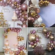 Load image into Gallery viewer, Balloon Arch Kit Metallic Pink, Rose Gold Balloon Garland Kit Metallic Rose Gold Balloons Metallic Pink White Balloons 101 PCS Latex Balloons Birthday Decorations Wedding Anniversary Baby Shower