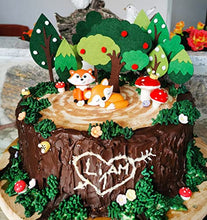 Load image into Gallery viewer, JeVenis 14 PCS Woodland Animal Cupcake Toppers Woodland Theme Cupcake Toppers Woodland Creatures Cupcake Picks for Forest Baby Shower Woodland Party