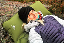 Load image into Gallery viewer, TRINORDIC Camping Mat Ultralight Inflatable Sleeping Mattress with Pillow, Folding Lightweight Inflating Single Bed Portable Air Pad, for Outdoor Backpacking Hiking Travel