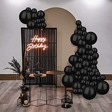 Load image into Gallery viewer, Black Balloons-106pcs Black Balloon Arch kit with 18+12+10+5inch Black Latex Balloons for Wedding Graduation Anniversary Baby Shower Birthday Party Decorations