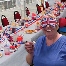 Load image into Gallery viewer, Queens Jubilee Party Game – Pin The Diamond On The Crown | 35 Player | Blindfold | Certificate | Poster | included for Queen Platinum Jubilee, Union Jack Party Supplies, Royal Party Decoration