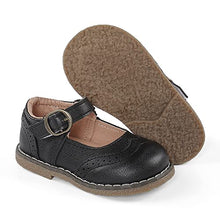 Load image into Gallery viewer, CHEERFUL MARIO Mary Jane Shoes for Girls Baby Girls 1-6 Y Flat Anti-Slip Rubber Sole Black 5 UK Child