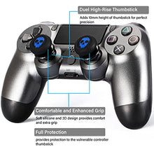 Load image into Gallery viewer, Playrealm FPS Thumbstick Extender & Printing Rubber Silicone Grip Cover 2 Sets for PS5 Dualsenese & PS4 Controller (Ghost Blued)