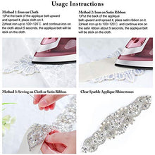 Load image into Gallery viewer, Wedding Applique Belt Crystal Rhinestone Applique for Bridal Wedding Dress Diamante Bridal Belt Womens Rhinestone Belt Girls Sash Belt Bridal Sash With Ribbon (Silver-002)