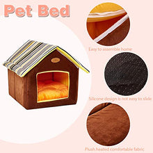 Load image into Gallery viewer, PowerKing Cat Cave Bed,Foldable Pet Cat and Dog Bed with Cushion Pet Puppy Indoor House (Grey)