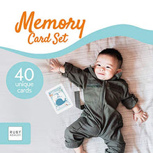 Load image into Gallery viewer, Baby Memory Card Set for a Girl or Boy - 40 Beautiful Unisex Photo Cards to Capture Those Important Memories - by Ruby Ashley
