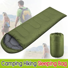 Load image into Gallery viewer, Yaheetech Sleeping Bags with Hoods for Adults Camping/Travel/Hiking/Backpacking, 3 Season Warm Lightweight Compression Sack Envelope/Rectangular Sleeping Bags for Single Person, Green