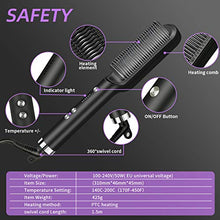 Load image into Gallery viewer, VKK Hair Straightener Brush, 25s Fast Heating Ceramic PTC Straightening Brush for Women and Men, Hot Brush for Professional Hair Styling, 20 Minutes Auto-Off 5 Levels Adjustable Temperature - UK Plug