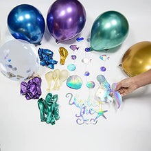 Load image into Gallery viewer, 42 pcs Under the Sea Balloon Garland Kit Iridescent Party Supplies for Little Mermaid Party Decoration Ocean Banner Hanging Bubbles Backdrop Décor for Birthday/Bdy Baby Shower