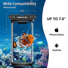 Load image into Gallery viewer, UNBREAKcable Waterproof Phone Case,2-Pack IPX8 Universal Waterproof Phone Pouch Dry Bag for iPhone 13 12 11 Pro Max XR X XS SE 2020 8 Plus Samsung S22 Ultra S21 S10 S9 Huawei P40 P20 Mate 40 up to 7"