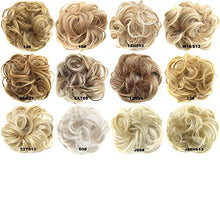 Load image into Gallery viewer, Synthetic Hair Chignons Elastic Curly Scrunchie Hair Extensions Hair Ribbon Ponytail Hair Bundles Updo Hairpieces Hair Buns (#1B)