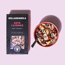 Load image into Gallery viewer, Rollagranola: Keto Caveman Fruit Granola | Paleo & Keto Granola | Gluten & Cereal Free | No Added Sugar | Keto Diet | Ideal for Diabetics | Handcrafted in The UK | 3 x 300g Packs