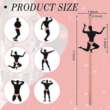 Load image into Gallery viewer, 36 Pieces Bachelorette Party Decorations Naughty Rose Gold Confetti Dancing Men Straws Glitter Male Stripper Pole Dancer Pre-Glued for Hens Girls Night Out Decorations Bridal Shower Favors Supplies
