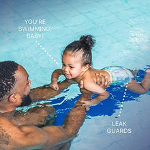 Load image into Gallery viewer, Huggies Little Swimmers, Swim Nappies - Size 3-4, 36 Baby Swim Pants - Leak Guards and Stretchy Waistband Protect Without Swelling - Tear Sides for Easy Removal