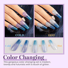 Load image into Gallery viewer, Beetles Gel Nail Polishes- 6 Color Changing, Crystal Ball Gel Polish Kit Popular Nail Art Design Soak Off Nail Lamp Nail Polish Gel DIY Manicure Kit Beauty Gifts