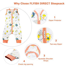 Load image into Gallery viewer, FLYISH DIRECT Sleeping Bag with Feet, 0.5 Tog Sleeping Bag Baby, Toddler Sleeping Bag with Legs, 100% Cotton Baby Sleeping bag Summer, Toddler Sleeveless Sleep Sack (S, 9-18 months, Yellow Spaceship)
