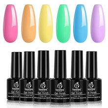 Load image into Gallery viewer, Beetles Gel Nail Polishes,Easter Eggs Hunt Collection Yellow Green Blue Pink Purple Gel Polish Soak Off UV LED Nail Lamp Gel Nail Kit Base and Top Coat Required Nail Art Design Manicure Kit