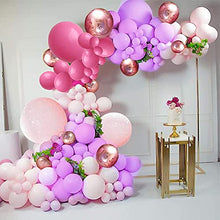 Load image into Gallery viewer, Pink Balloon Arch Kit, AivaToba Garland Kit RoseGold Balloon Arch Pink Party Decorations Purple Latex Balloons for Girls/Boys Birthday Party Baby Shower Wedding Decorations Girl Gender Reveal