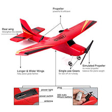 Load image into Gallery viewer, HAWK'S WORK RC Airplanes, 2 Channel RC Plane Ready to Fly, 2.4 GHz Remote Control Airplane, Easy to Fly RC Glider for Kids & Beginners (Red)