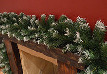 Load image into Gallery viewer, Premier 270cm (9ft) x 25cm Snow Tipped Green Christmas Garland Decoration