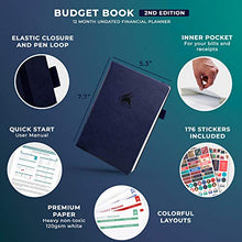 Load image into Gallery viewer, Clever Fox Budget Book 2.0 – Financial Planner Organizer & Expense Tracker Notebook. Money Planner for Monthly Budgeting and Personal Finance. Colored Edition, Compact Size (13.5x19cm) – Dark Blue