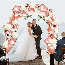 Load image into Gallery viewer, AODIGEGE Rose Gold Balloon Arch Kit 125pcs Balloon Arch Garland Kit Champagne Bottle Balloons + Confetti Balloon and Tape Strip Decoration Balloons for Party Decorations Wedding Birthday