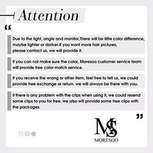 Load image into Gallery viewer, Moresoo Real Hair Extensions Clip in Human Hair Dark Brown Hair Extensions 16 Inch Balayage Clip in Hair Extensions Dark Brown to Medium Brown Ombre Hair Clip Ins 120Grams 7PCS