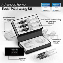 Load image into Gallery viewer, mysmile Activated Charcoal Teeth Whitening Kit - 6X Teeth Whitening Gel, LED Teeth Light & Gum Tray Mould - Safe & Easy Home Tooth Whitening - Natural Teeth Whitening Gel - Instant Stain Remover