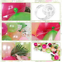 Load image into Gallery viewer, Auihiay 83 Pieces Tropical Balloons Garland Kit DIY Luau Balloon Arch Garland with Tropical Leaf and Balloon Strip for Tropical Theme Birthday Party Baby Shower