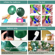Load image into Gallery viewer, 128 PCS Jungle Theme Safari Decorations with Green Balloon Garland Arch Backdrop, Tropical Leaves Decoration, Ivy Vines, Birthday Party Supplies for Boy or Girl (green)