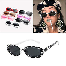 Load image into Gallery viewer, SOIMISS Fashion Sunglasses Cow Pattern Trendy Cute Small Frame Eyewear Oval Spotted Eyeglasses for Women Girls