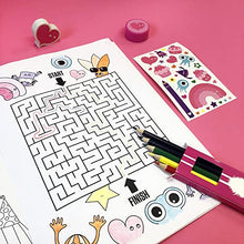 Load image into Gallery viewer, Tinc Activity Pack for Kids | Girls & Boys | Puzzles, Colouring, Wordsearch | Stationery Travel Set | Pink, one size, ACTBMAPK