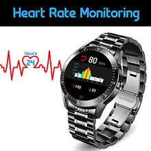 Load image into Gallery viewer, BEN NEVIS Men Smart Watch, Waterproof 24/7 Heart Rate Blood Pressure Sleep Auto Monitor Fitness Sport Watch with Step Counter Staninless Steel Metal for Bluetooth Android iOS