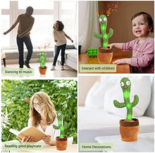 Load image into Gallery viewer, XQCLTD Dancing Cactus, Singing Cactus, Talking Cactus Toy, That Repeating What You Say Glow Sing and Dance, Perfect Gifts for Children Family and Friends