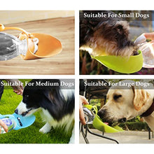 Load image into Gallery viewer, Petsoigné Portable Dog Water Bottle in Silicone Pet Water Bottles Foldable for Travel Walking Hiking (Orange)
