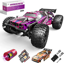 Load image into Gallery viewer, DEERC 200E Large Brushless RC Cars for Adults 1:10 RC Trucks,60 KM/H High Speed 2021 Upgraded Remote Control Car,Extra Shell LED Headlight All Terrain Off Road Monster Truck for Boys,2 Battery 40+ Min