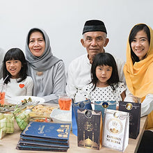 Load image into Gallery viewer, PLULON 12 Pieces Eid Mubarak Party Favor Bag with Stickers, Eid Mubarak Paper Bags, Eid Sweet Candy Gift Bags for Eid Muslim Ramadan Mubarak Decorations Supplies 2021