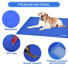 Load image into Gallery viewer, LITOSKY Dog Cooling Mat Large, Pet Self Cooling Mat Non-Toxic Gel, Pressure Activated Dog Cool Mat Pad, Pets Sleeping Bed Cooling Mat for Dogs Cats Puppy in Hot Summer, Waterproof 90x50xm