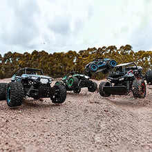 Load image into Gallery viewer, BEZGAR 18 Cyan Toy Grade 1:14 Scale Remote Control Car, 2WD High Speed 20 Km/h All Terrains Electric Toy Off Road RC Vehicle Truck Crawler with Two Rechargeable Batteries for Boys Kids and Adults