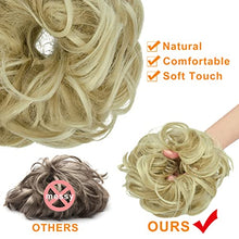 Load image into Gallery viewer, FXTYK Messy Buns Hair Piece Hair Scrunchies Wavy Curly Ponytail Extensions Updo Hairpiece for Women Donut Hair Chignons Hair Accessories-Dark Brown Mix Light Auburn-1pcs