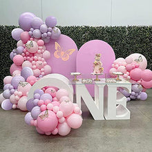 Load image into Gallery viewer, Balloon Garland Arch Kit, 170Pcs Macaron Balloon Garland Kit Including Purple, Pink, Orange Latex balloons, Balloon Garland Backdrop for Baby Shower,Birthday Party,Jungle Safari Party Decoration.